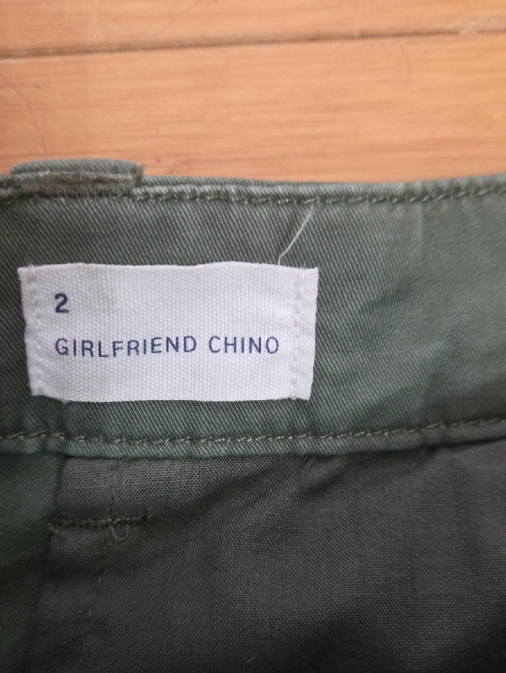 GAP Green Pants Sz 2 Girlfriend Chino - Picture 4 of 6